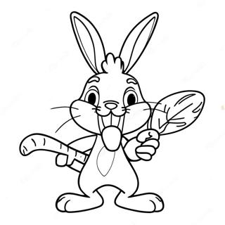 Pagina Para Colorear De Bugs Bunny Divertido Con Zanahoria 27975-25414