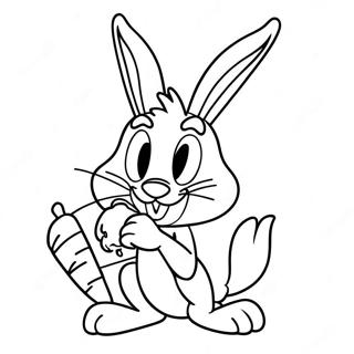 Pagina Para Colorear De Bugs Bunny Divertido Con Zanahoria 27975-25415