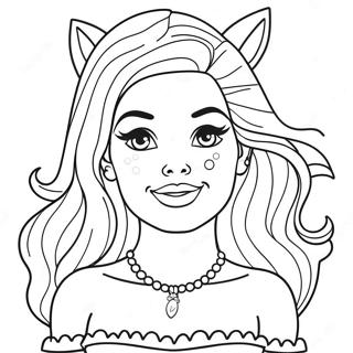 Pagina Para Colorear De Barbie De Halloween 28054-25475