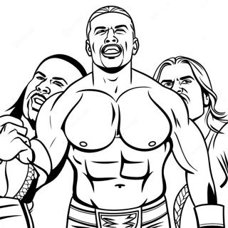 Pagina Para Colorear De Superestrellas De Wwe En Accion 28065-25485