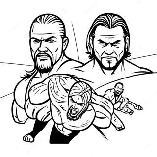 Pagina Para Colorear De Superestrellas De Wwe En Accion 28065-25486