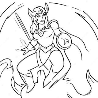 Pagina Para Colorear De She Ra Con Armadura De Batalla 28075-25496