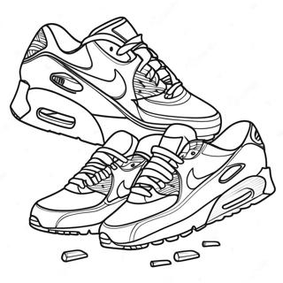 Pagina Para Colorear De Zapatos Air Max Coloridos 28105-25518