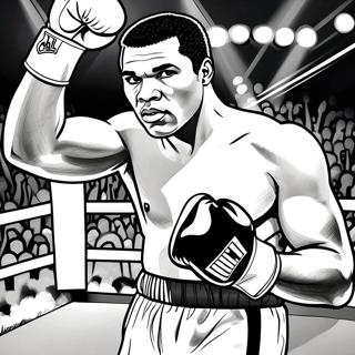 Pagina Para Colorear De Muhammad Ali En El Ring 28165-25566