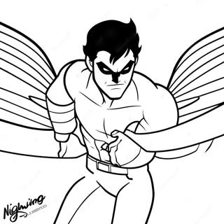 Pagina Para Colorear De Nightwing Alas De Fuego 28305-25668