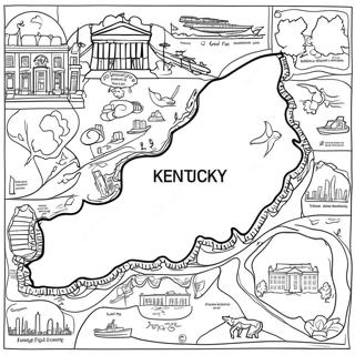 Pagina Para Colorear Del Mapa Del Estado De Kentucky 28365-25715