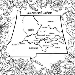 Pagina Para Colorear Del Mapa Del Estado De Kentucky 28365-25716