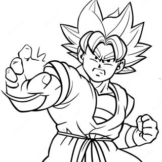 Goku Super Saiyan 4 En Accion Pagina Para Colorear 28406-25749