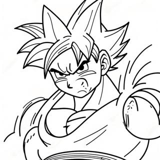 Goku Super Saiyan 4 En Accion Pagina Para Colorear 28406-25750