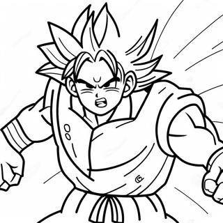 Goku Super Saiyan 4 En Accion Pagina Para Colorear 28406-25751