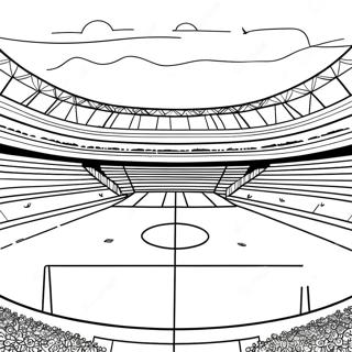 Campo De Fútbol Páginas Para Colorear