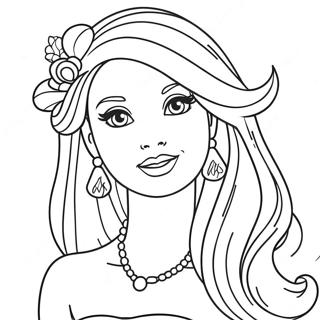 Pagina Para Colorear De La Cabeza De Barbie Princesa 28426-25765