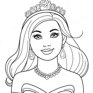 Pagina Para Colorear De La Cabeza De Barbie Princesa 28426-25766