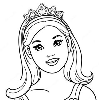 Pagina Para Colorear De La Cabeza De Barbie Princesa 28426-25767