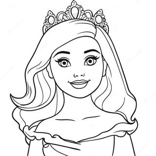 Pagina Para Colorear De La Cabeza De Barbie Princesa 28426-25768