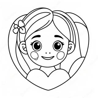 Pagina Para Colorear De Hija Adorable Con Corazon 28496-25824