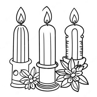 Pagina Para Colorear De Velas Coloridas De Kwanzaa 2849-2309