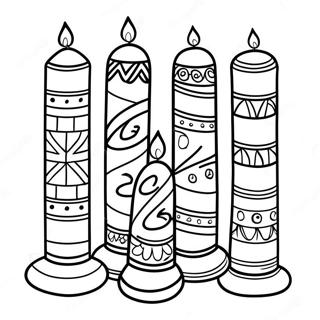 Pagina Para Colorear De Velas Coloridas De Kwanzaa 2849-2311