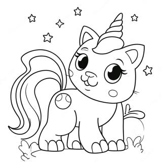 Pagina Para Colorear De Gatito Unicornio 2858-2315