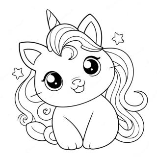 Pagina Para Colorear De Gatito Unicornio 2858-2316