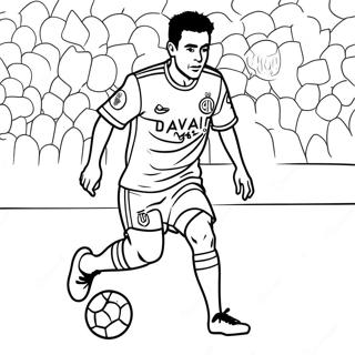 Pagina Para Colorear De Xavi Driblando El Balon 28777-26038