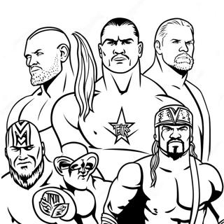 Pagina Para Colorear De Superestrellas De Wwe En Accion 28827-26078