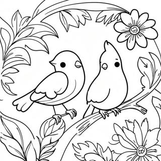 Pagina Para Colorear De Aves Y Flores 28866-26106