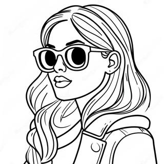 Pagina Para Colorear De Una Chica Tumblr Con Gafas De Sol Con Estilo 28887-26125