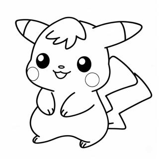 Pagina Para Colorear De Un Lindo Chibi Pikachu 28937-26165