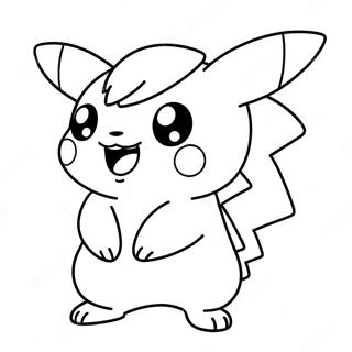 Pagina Para Colorear De Un Lindo Chibi Pikachu 28937-26167