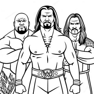 Pagina Para Colorear De Superestrellas De La Wwe En Accion 28967-26189