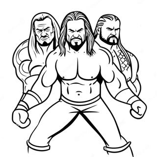 Pagina Para Colorear De Superestrellas De La Wwe En Accion 28967-26192