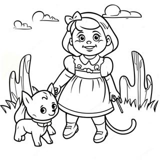 Pagina Para Colorear De La Aventura De Dorothy Y Toto 2899-2351