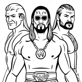 Pagina Para Colorear De Superestrellas De Wwe En Accion 29027-26237