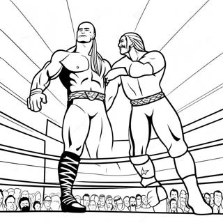 Pagina Para Colorear De Superestrellas De Wwe En Accion 29027-26239