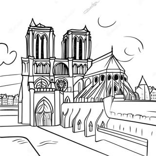 Pagina Para Colorear De La Catedral De Notre Dame 29137-26326