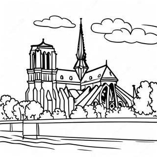 Pagina Para Colorear De La Catedral De Notre Dame 29137-26327