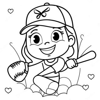 Pagina Para Colorear De Me Encanta El Softbol 29176-26354