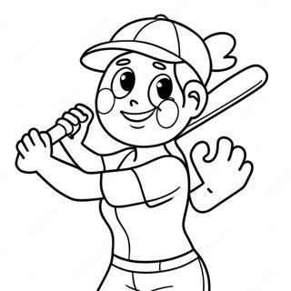 Pagina Para Colorear De Me Encanta El Softbol 29176-26356