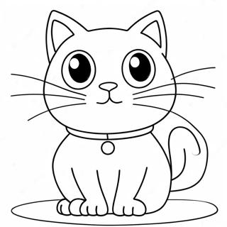 Pagina Para Colorear De Gato De Dibujos Animados 2918-2364