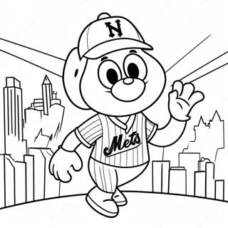 Pagina Para Colorear Del Mascota De Los New York Mets 29247-26413