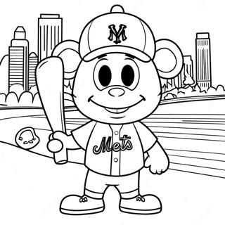 Pagina Para Colorear Del Mascota De Los New York Mets 29247-26415