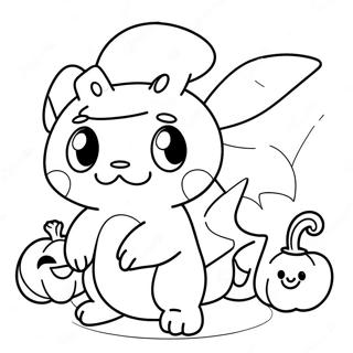 Pokemon De Halloween Lindos Páginas Para Colorear