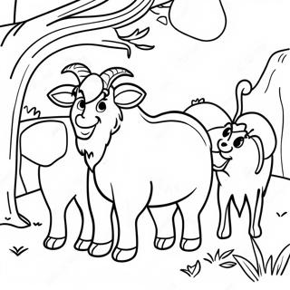 Pagina Para Colorear De La Historia De Los 3 Billy Goats Gruff 29286-26443