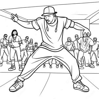 Pagina Para Colorear De Bailarin De Hip Hop Genial 2929-2376