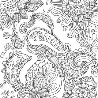 Pagina Para Colorear De Patron Paisley 29327-26467