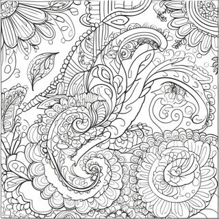 Pagina Para Colorear De Diseno Intrincado De Paisley 29328-26469