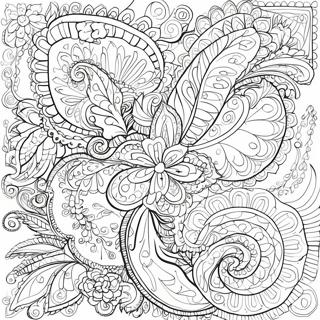 Pagina Para Colorear De Diseno Intrincado De Paisley 29328-26470