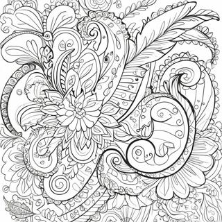 Pagina Para Colorear De Diseno Intrincado De Paisley 29328-26471