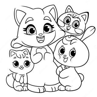 Pagina Para Colorear De Talking Angela Linda Con Amigos 29388-26518